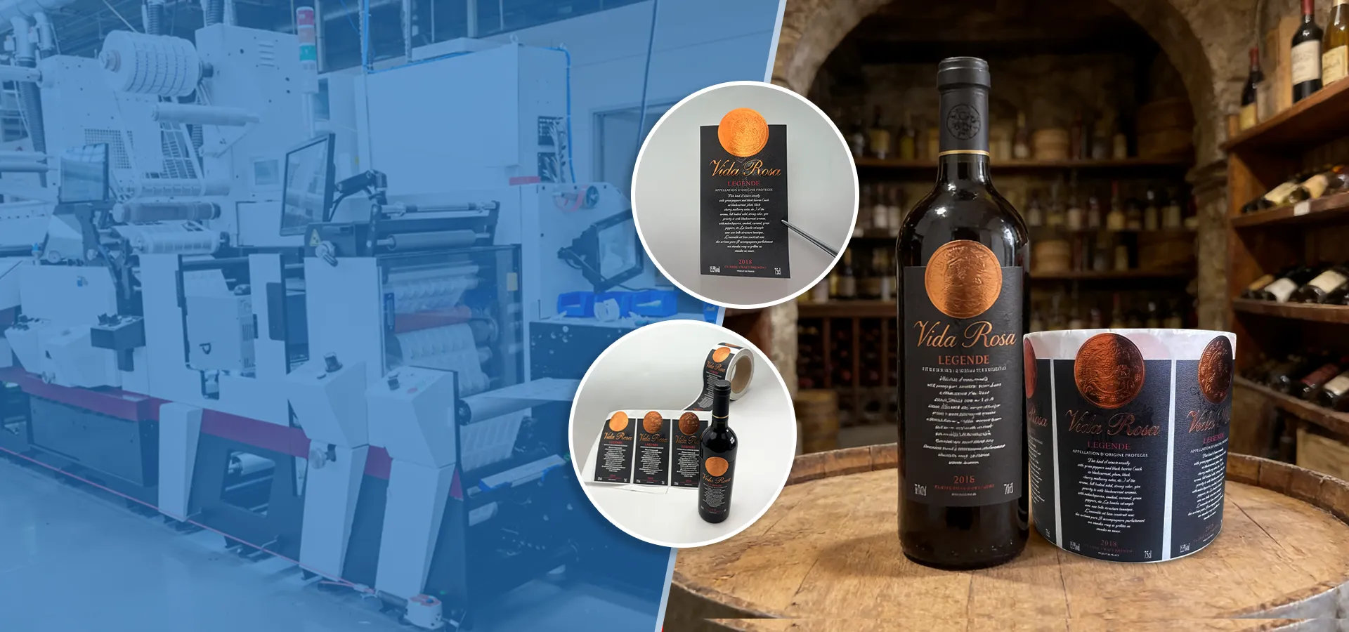 Fabricante de etiquetas de vino de China