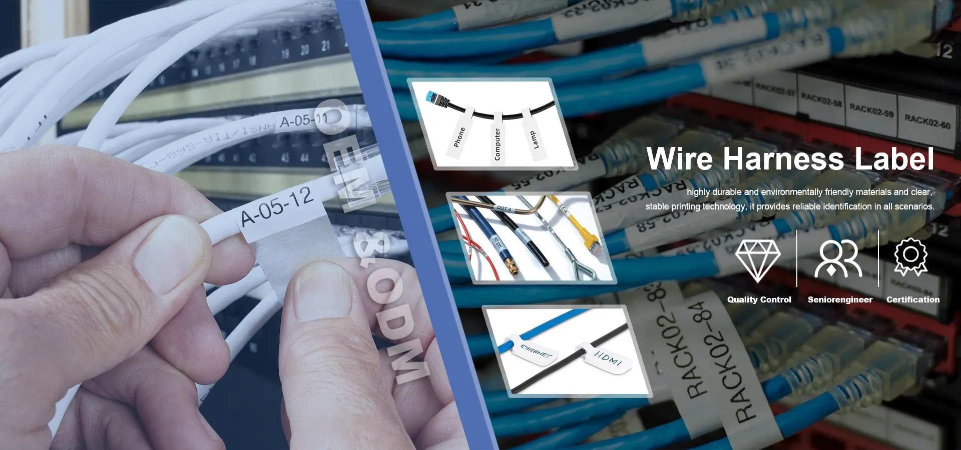 Proveedor de etiquetas de mazo de cables de China