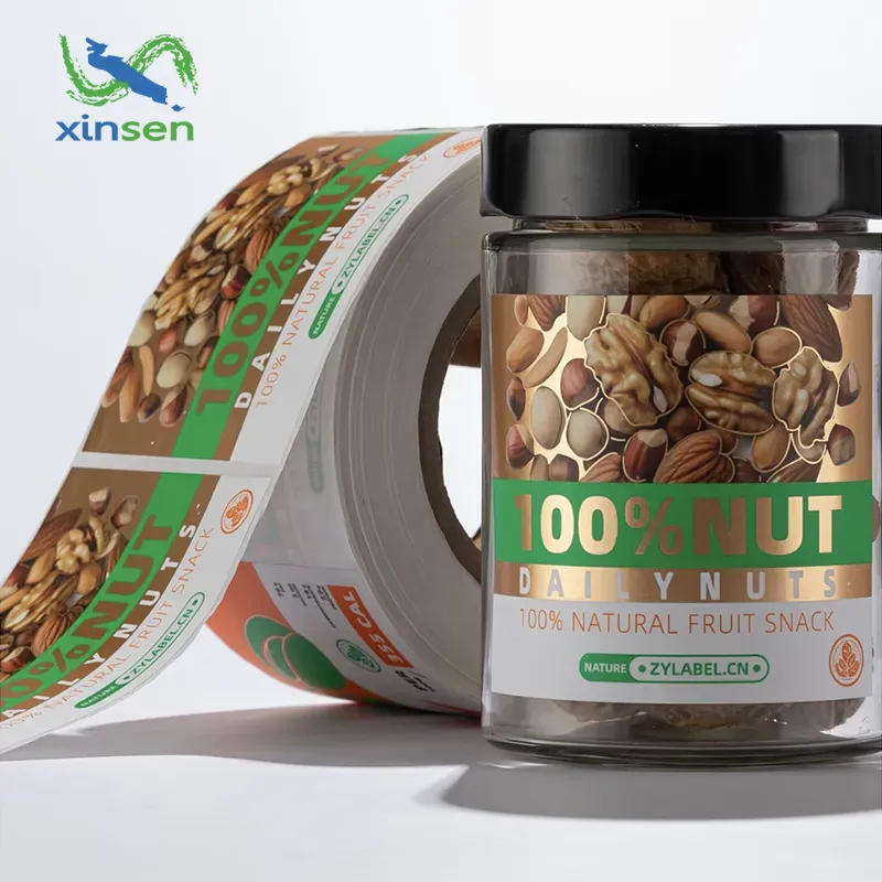 Etiqueta de papel para refrigerios