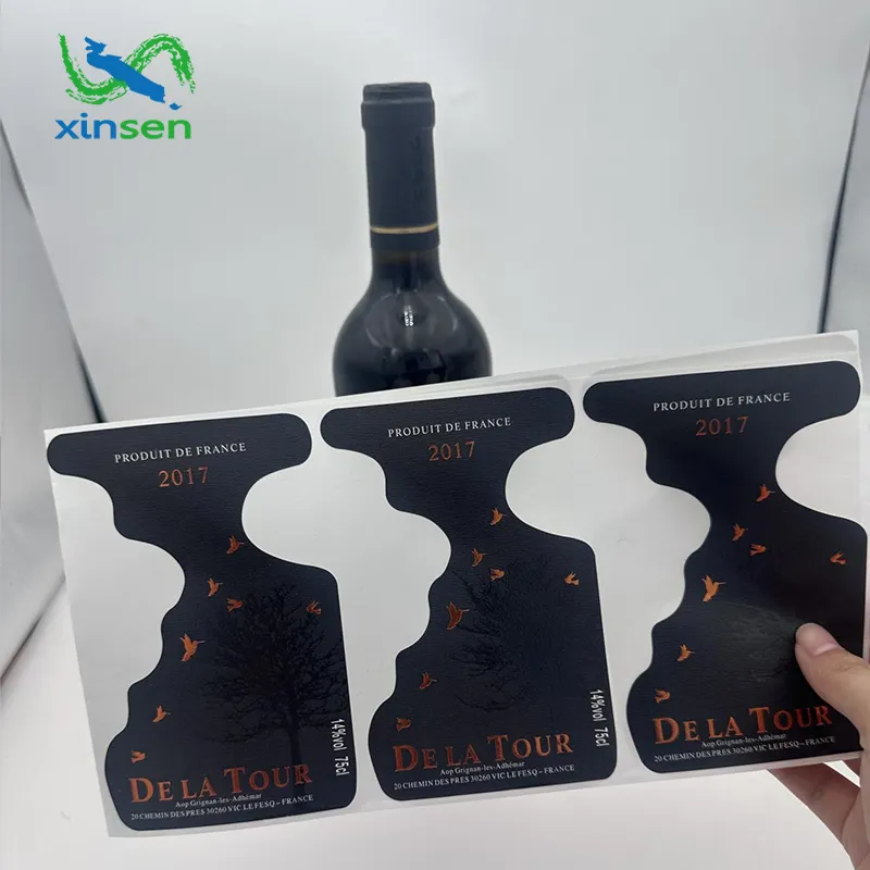 Etiquetas de papel para botellas de vino