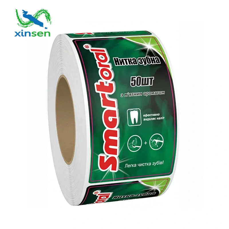 Etiqueta impermeable del tubo de pasta de dientes