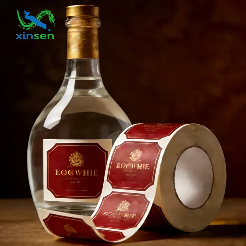 Etiquetas para botellas de licor blanco